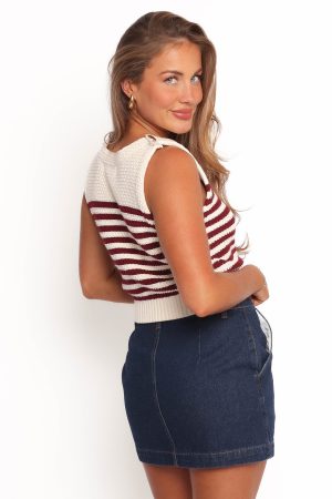 Wensie Knitted Top – Brown Stripe
