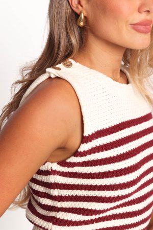 Wensie Knitted Top – Brown Stripe