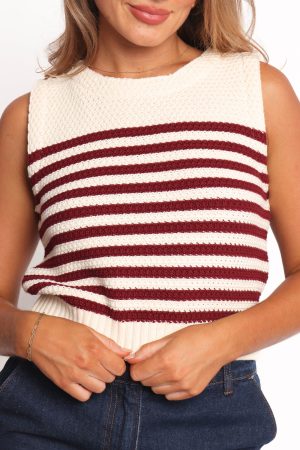 Wensie Knitted Top – Brown Stripe