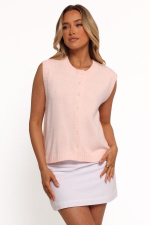 Weston Knit Vest – Pink