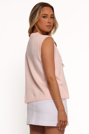 Weston Knit Vest – Pink