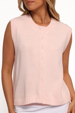 Weston Knit Vest – Pink