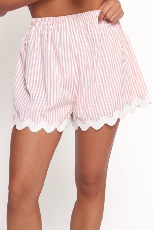 Wilson Short Set – Peach Stripe White