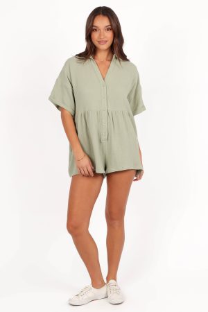 Winny Playsuit – Sage Green