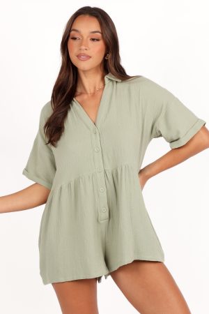 Winny Playsuit – Sage Green