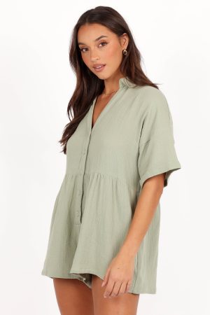 Winny Playsuit – Sage Green