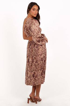 Wren One Shoulder Midi Dress – Wild Orchid