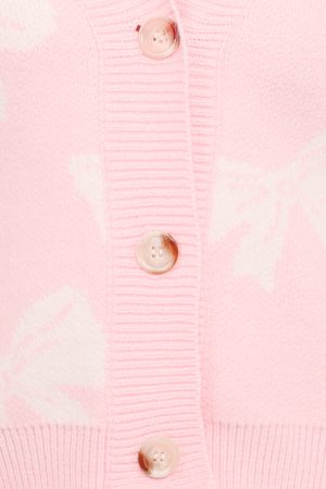 Wrenn Bow Knit Cardigan – Soft Pink
