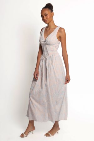 Wrenna Maxi Dress – Blue