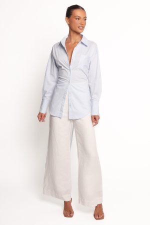 Yacra Tie Shirt – Pale Blue