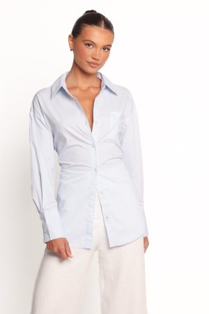 Yacra Tie Shirt – Pale Blue