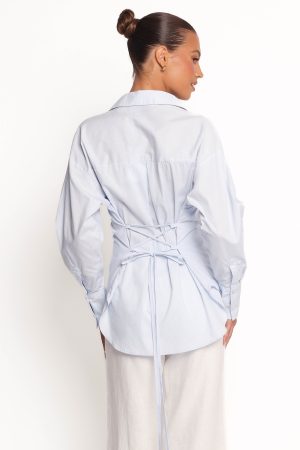 Yacra Tie Shirt – Pale Blue