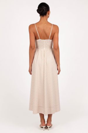 Yasmin Midi Dress – Wave Stripe