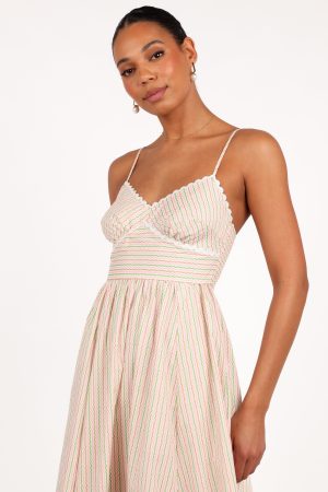 Yasmin Midi Dress – Wave Stripe