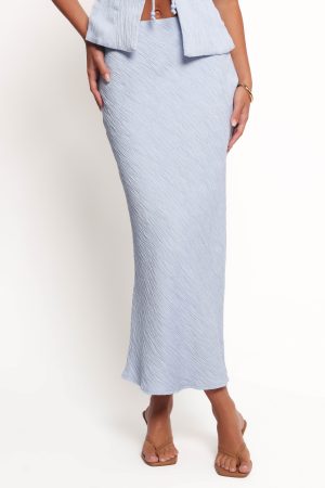 Ysolde Bow Detail Skirt Set – Light Blue