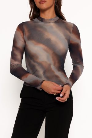 Zallocco Long Sleeve Top – Ombre Stripe