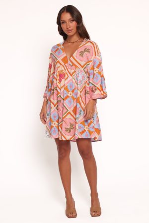 Zanna Mini Dress – Multi Tile