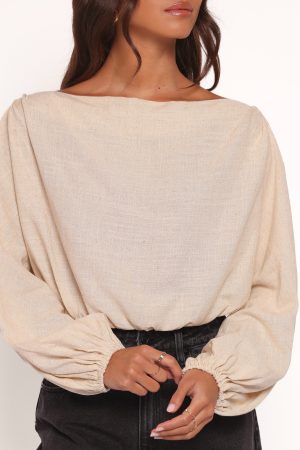 Zara Long Sleeve Top – Stone