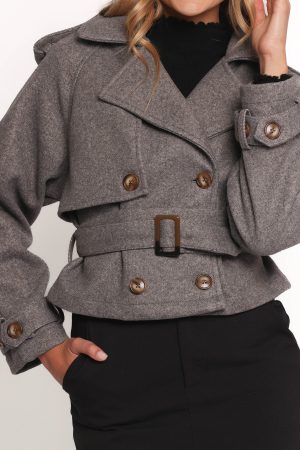 Zayda Crop Jacket – Grey