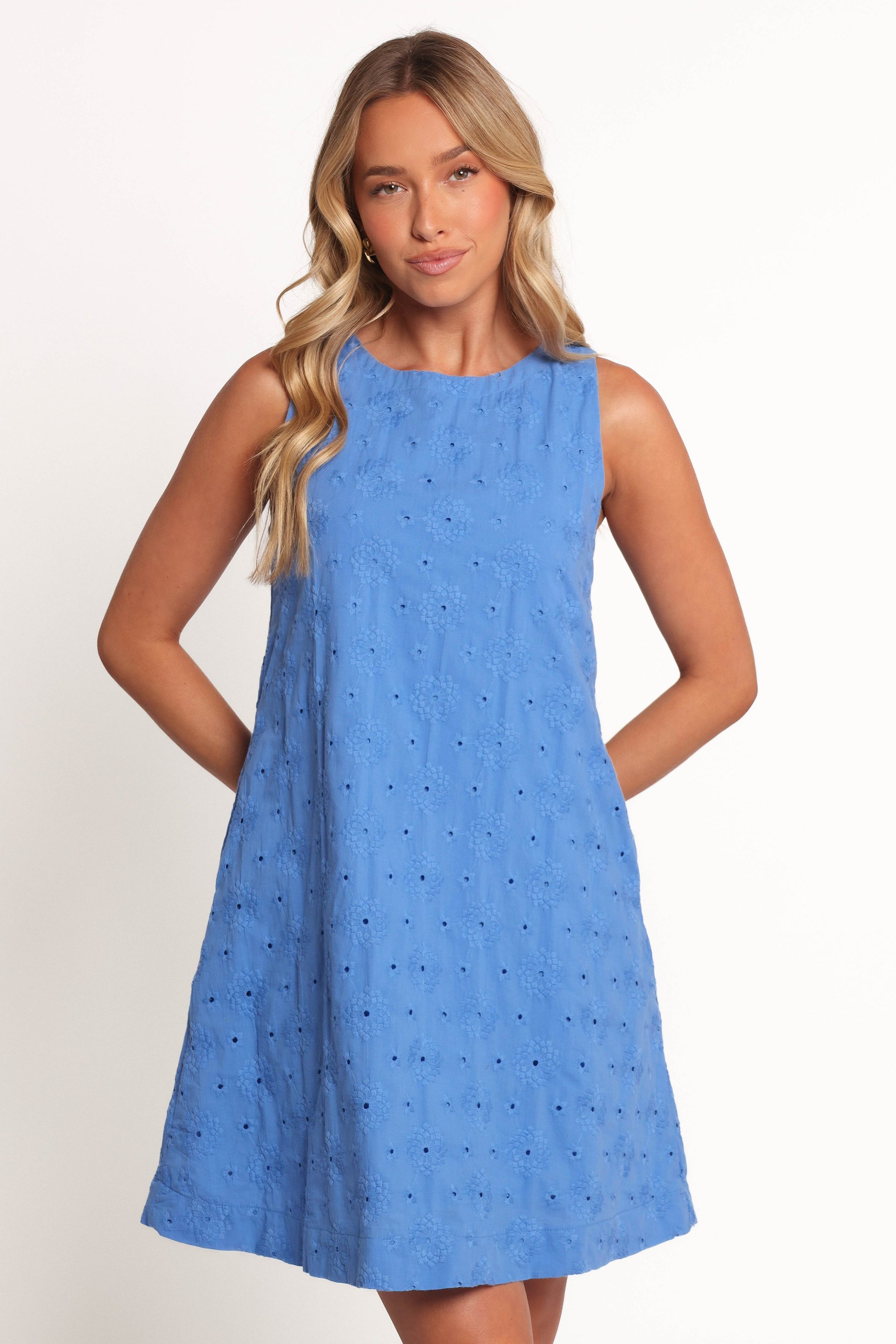 ZitaEmbroideredA-LineMiniDress-Cobalt2