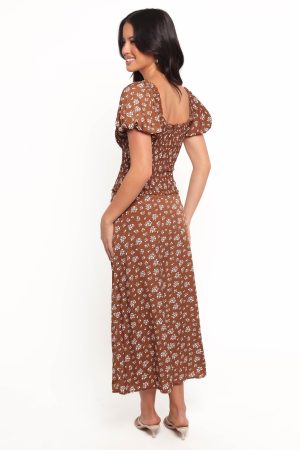 Zola Skirt Set – Brown Ditsy Floral