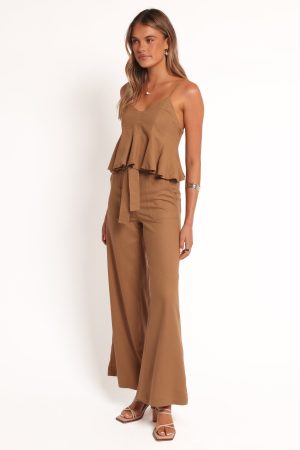 Zuva Tie Waist Pant – Golden Palm