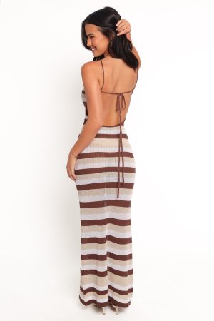 Zyon Maxi Dress – Chocolate Multi