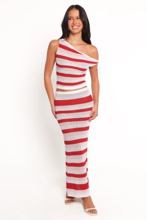 Zyon Midi Skirt – Red Multi