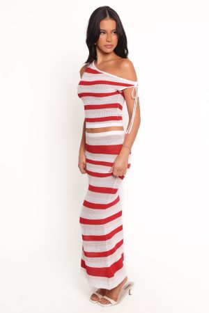 Zyon Midi Skirt – Red Multi