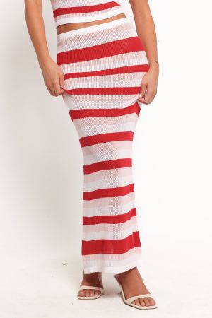 Zyon Midi Skirt – Red Multi