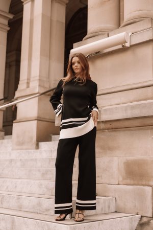 Lowell Pants – Black Off White