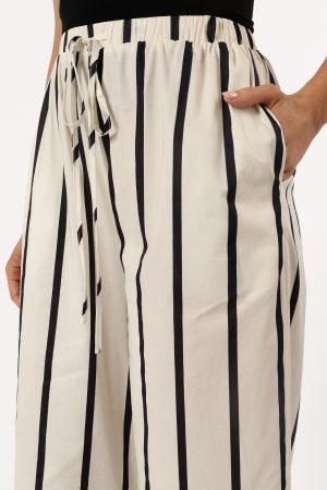 Silvia Pant – Cream Stripe
