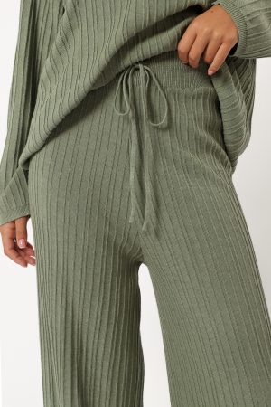Sonole Cable Knit Pant – Khaki