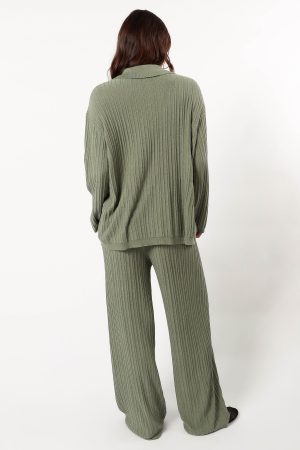 Sonole Cable Knit Pant – Khaki