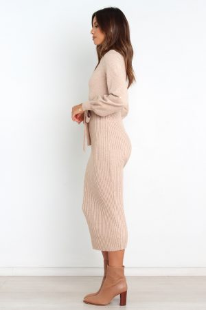 Helena Dress – Beige