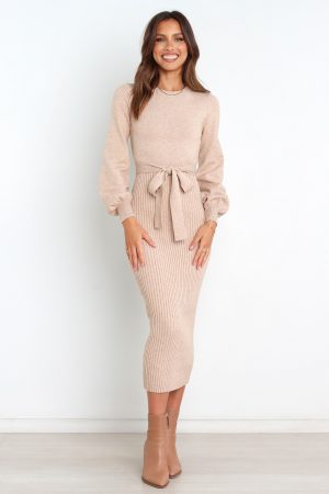 Helena Dress – Beige