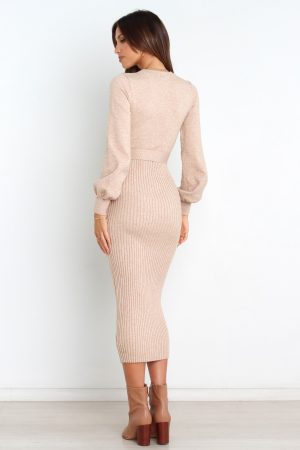 Helena Dress – Beige