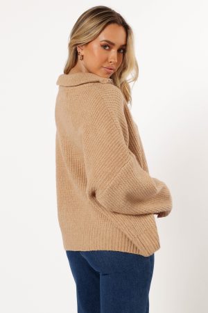 Miranda Knit Sweater – Beige