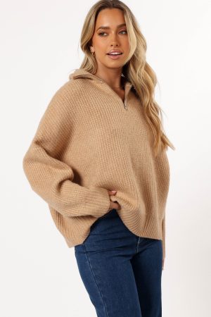 Miranda Knit Sweater – Beige