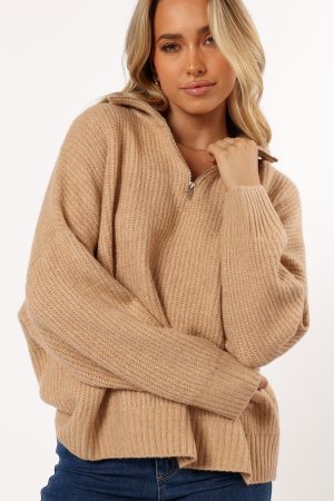 Miranda Knit Sweater – Beige