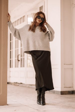 Miranda Knit Sweater – Grey