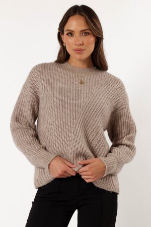 Villa Knit Sweater – Taupe