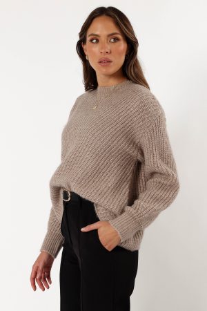 Villa Knit Sweater – Taupe