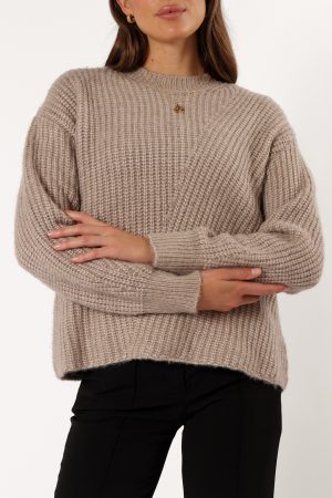 Villa Knit Sweater – Taupe