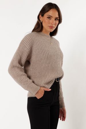 Villa Knit Sweater – Taupe