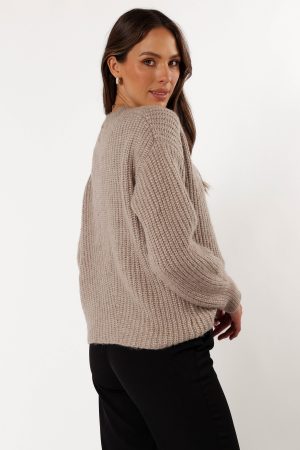 Villa Knit Sweater – Taupe