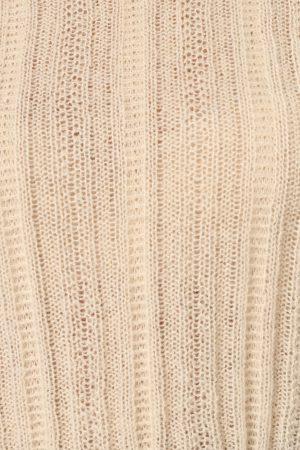 Wynford Scallop Edge Knit Sweater – Cream