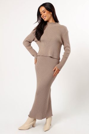 Payton Knitted Set – Taupe