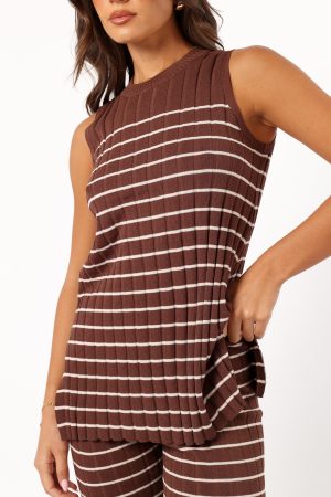 Saralynn Knitted Set – Brown Beige