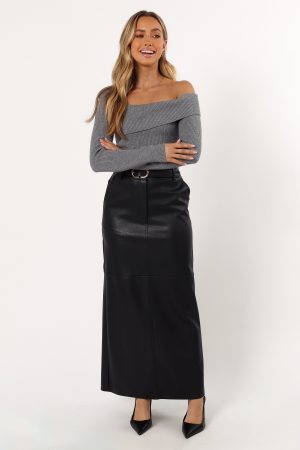 Aleena Knit Top – Grey